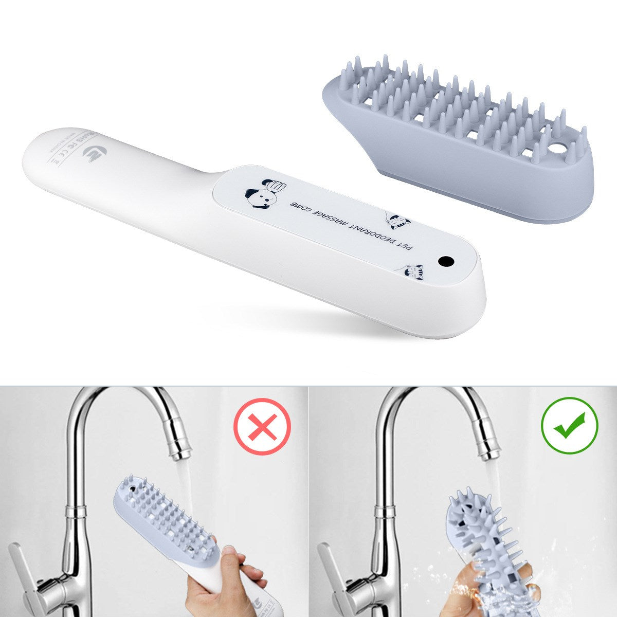 Pet Silicone Massage Brush Deodorant Sterilization Comb